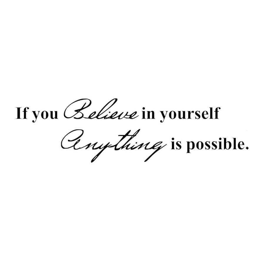 英字ウォールステッカー 「Believe in yourself」 Amazon｜iBy アイバイ ウォールステッカー 英字 名言 ウォール